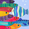 Canvas Art Print Fish and Bubbles Nature subject by Degas Edgar Fine Art Print quality