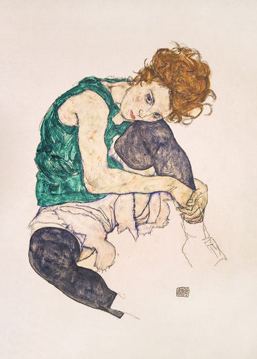 Canvas Art Print Seated Woman With Legs Drawn Up Museum subject by Monet Claude Fine Art Print quality