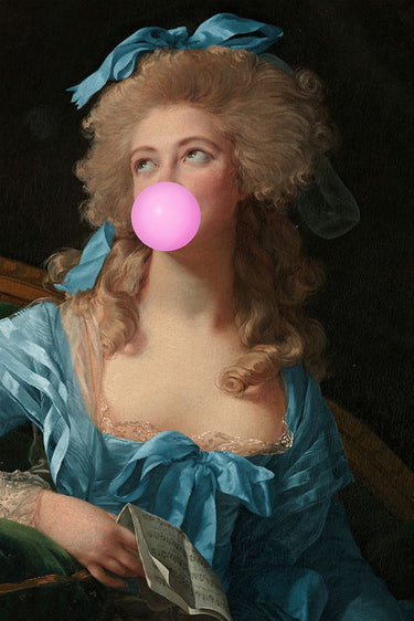 Canvas Art Print Bubblegum blue Fantasy subject by Monet Claude Fine Art Print quality