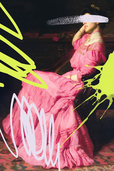 Canvas Art Print Neonpinkdress Fantasy subject by Monet Claude Fine Art Print quality