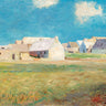 Canvas Art Print Breton Village Museum subject by Monet Claude Fine Art Print quality