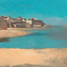 Canvas Art Print Village By the Sea In Brittany Coastal subject by Monet Claude Fine Art Print quality