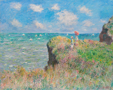 Canvas Art Print Cliff Walk At Pourville 1882 Museum subject by Atilla Pelin Fine Art Print quality