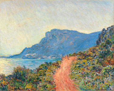 Landscape canvas art print of Corniche near Monaco by De Wit Frederick, featuring scenic coastal views, by Feeling at Home.
