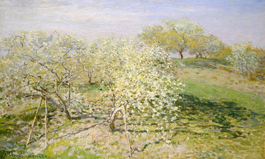Canvas Art Print Spring fruit Trees In Bloom 1873 Floral subject by De Lisle Guillaume Fine Art Print quality