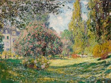 Canvas Art Print Parc Monceau 1876 Landscape subject by Postolle Victor Fine Art Print quality