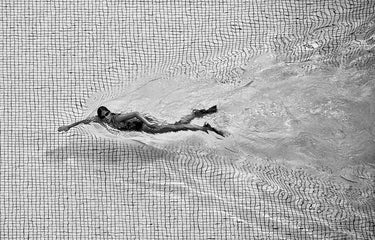 Canvas Art Print Breaking The Net swim Contemporary subject by Little Dean Fine Art Print quality