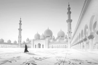Canvas Art Print Sheikh Zayed Mosque Photography subject by Kiyota Daisuke Fine Art Print quality