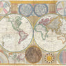 Canvas Art Print World Map Hemispheres Museum subject by Hibberd Randy Fine Art Print quality