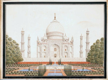 Canvas Art Print The Taj Mahal with Garden Religion subject by Hibberd Randy Fine Art Print quality
