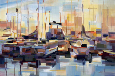 Canvas Art Print Boats Abstract subject by Martin Jill Fine Art Print quality