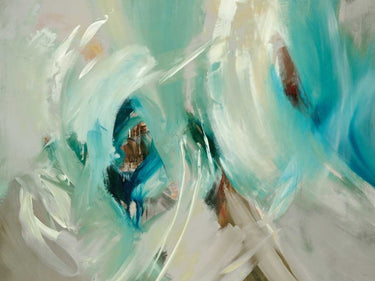 Canvas Art Print Sinuous abstract turquoise Abstract subject by Lawrence Michael Fine Art Print quality