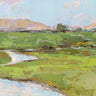 Landscape canvas art print titled The Stream by Zucca Gianfranco, featuring natural scenery with flowing water and lush greenery.