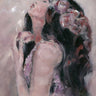 Canvas Art Print Woman with rose crown sensual Fashion subject by Anonymous Fine Art Print quality