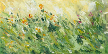 Canvas Art Print Flowering wind on the green Field II Floral subject by Anonymous Fine Art Print quality
