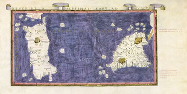 Canvas Art Print Ancient Map Mediterranean Sicily and Sardinia Coastal subject by Pinna Enrico Fine Art Print quality