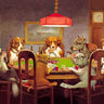 Canvas Art Print Dogs playing cards Humor subject by Cannas Elena Fine Art Print quality