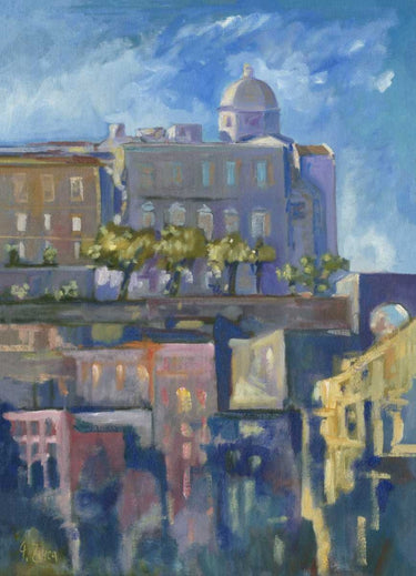 Canvas Art Print Dome in old town Cagliari Architecture subject by Anonymous Fine Art Print quality