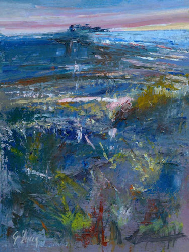 Canvas Art Print Blue sardinia island Abstract Landscape Abstract subject by Caria Maurizia Fine Art Print quality