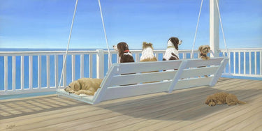 Canvas Art Print Tails on a Porch Swing Nature subject by BRAUN Studio Fine Art Print quality