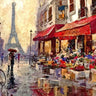 Canvas Art Print Paris, at the flower market Modern subject by Bolokofsky Ronald Fine Art Print quality
