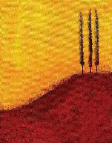 Canvas Art Print Trees on a Hill Abstract subject by BRAUN Studio Fine Art Print quality