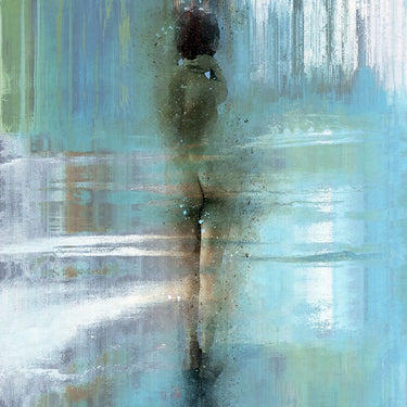 Canvas Art Print Walk Along the Shore Abstract subject by Wiley Marta Fine Art Print quality