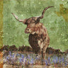 Canvas Art Print Long Horn Green Nature subject by Greco El Fine Art Print quality