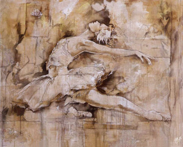 Canvas Art Print Ballerina Sepia Inspirational subject by Italy 19th Century Fine Art Print quality