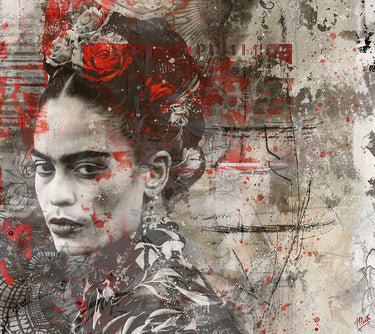 Canvas Art Print Frida red collage II Contemporary subject by Kandinsky Wassily Fine Art Print quality