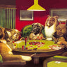 Canvas Art Print Poker Dogs A Bold Bluff 1903 Humor subject by Bouguereau William Fine Art Print quality