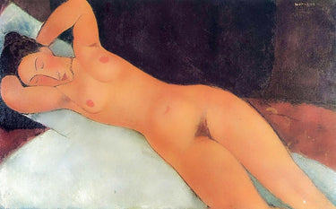 Canvas Art Print Eyes Closed Reclining woman Museum subject by Degas Edgar Fine Art Print quality