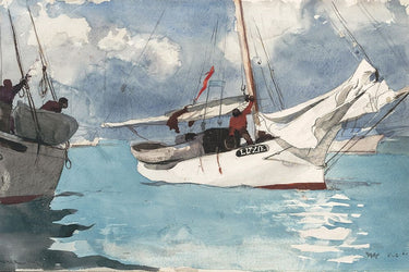 Canvas Art Print Fishing Boats, Key West Coastal subject by Velazquez Diego Fine Art Print quality