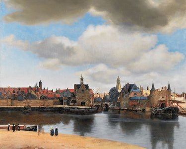 Canvas Art Print View of Delft Architecture subject by Van Gogh Vincent Fine Art Print quality