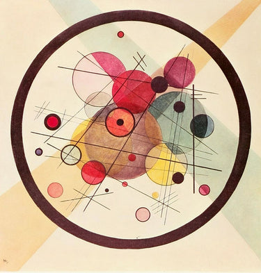 Canvas Art Print Circles in a Circle 1923 Abstract subject by Kandinsky Wassily Fine Art Print quality