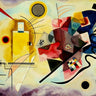 Canvas Art Print Yellow Red Blue 1925 Abstract subject by Wegener Gerda Fine Art Print quality