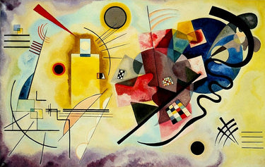 Canvas Art Print Yellow Red Blue 1925 Abstract subject by Wegener Gerda Fine Art Print quality