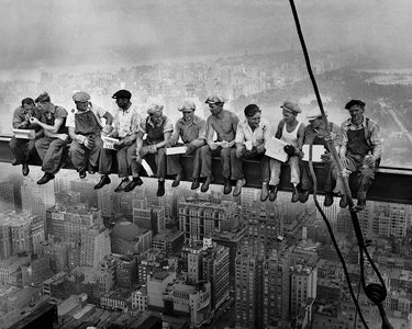 Canvas Art Print Lunch top Skyscraper workplace safety Photography subject by Modigliani Amedeo Fine Art Print quality