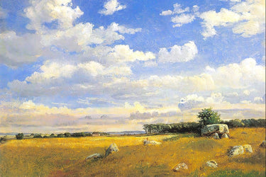 Canvas Art Print Meadow with Rocky Outcrops Landscape subject by Modigliani Amedeo Fine Art Print quality
