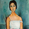 Canvas Art Print Christina 1916 Abstract subject by Modigliani Amedeo Fine Art Print quality