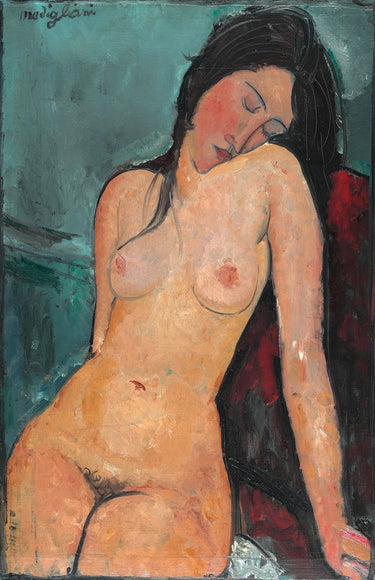 Canvas Art Print Female woman 1916 Abstract subject by Modigliani Amedeo Fine Art Print quality