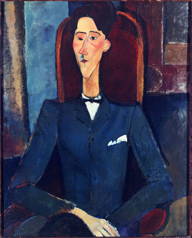 Canvas Art Print Jean Cocteau 1916 Abstract subject by Modigliani Amedeo Fine Art Print quality