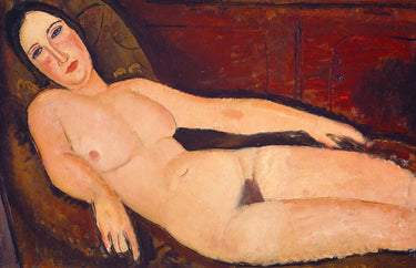 Canvas Art Print Woman on a Divan 1918 Abstract subject by Modigliani Amedeo Fine Art Print quality