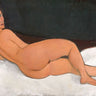 Canvas Art Print Reclining woman on the left side 1917 Abstract subject by Schiele Egon Fine Art Print quality