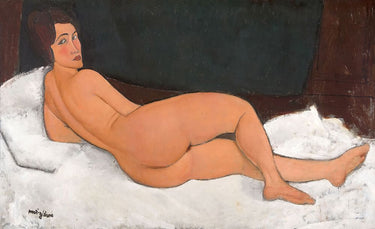 Canvas Art Print Reclining woman on the left side 1917 Abstract subject by Modigliani Amedeo Fine Art Print quality