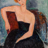 Canvas Art Print Redheaded Girl in Evening Dress 1918 Abstract subject by Schiele Egon Fine Art Print quality