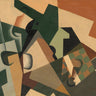 Glass and Checkerboard 1917 abstract canvas art print by Gris Juan, Feeling at home