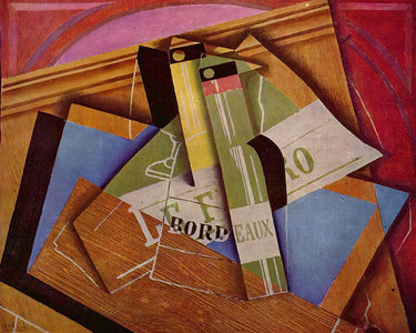 Canvas Art Print Still life with a Bordeaux bottle 1919 Abstract subject by Gris Juan Fine Art Print quality
