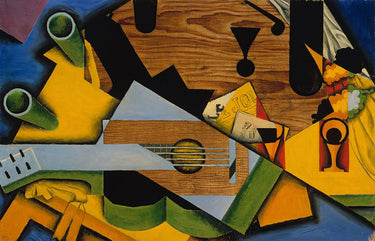 Canvas Art Print Still Life with a Guitar 1913 Abstract subject by Schiele Egon Fine Art Print quality
