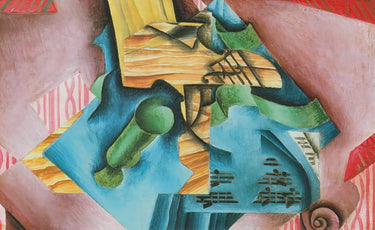 Canvas Art Print Violin and glass 1913 Abstract subject by Gris Juan Fine Art Print quality